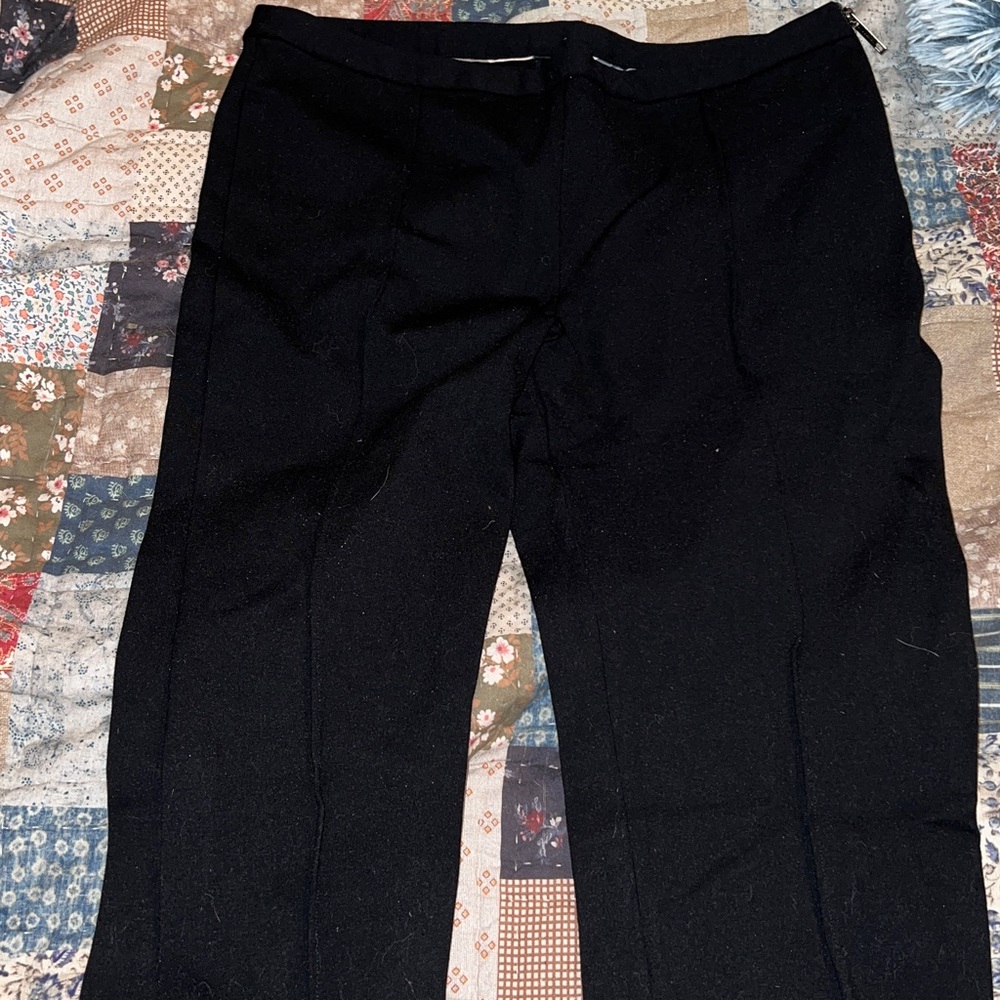 Vintage Burberry pleated front straight cropped black pants 30” x 27” - Picture 5 of 6